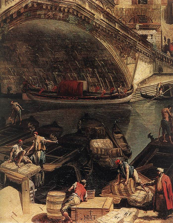 The Rialto Bridge in Venice (detail) ag